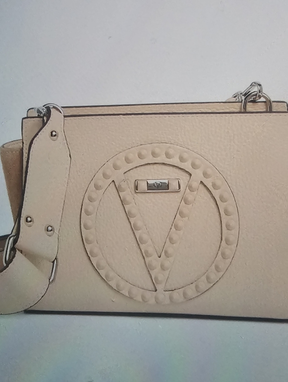 Valentino By Mario Valentino Leather/Suede Studded Kikky Rockstar Crossbody Bag